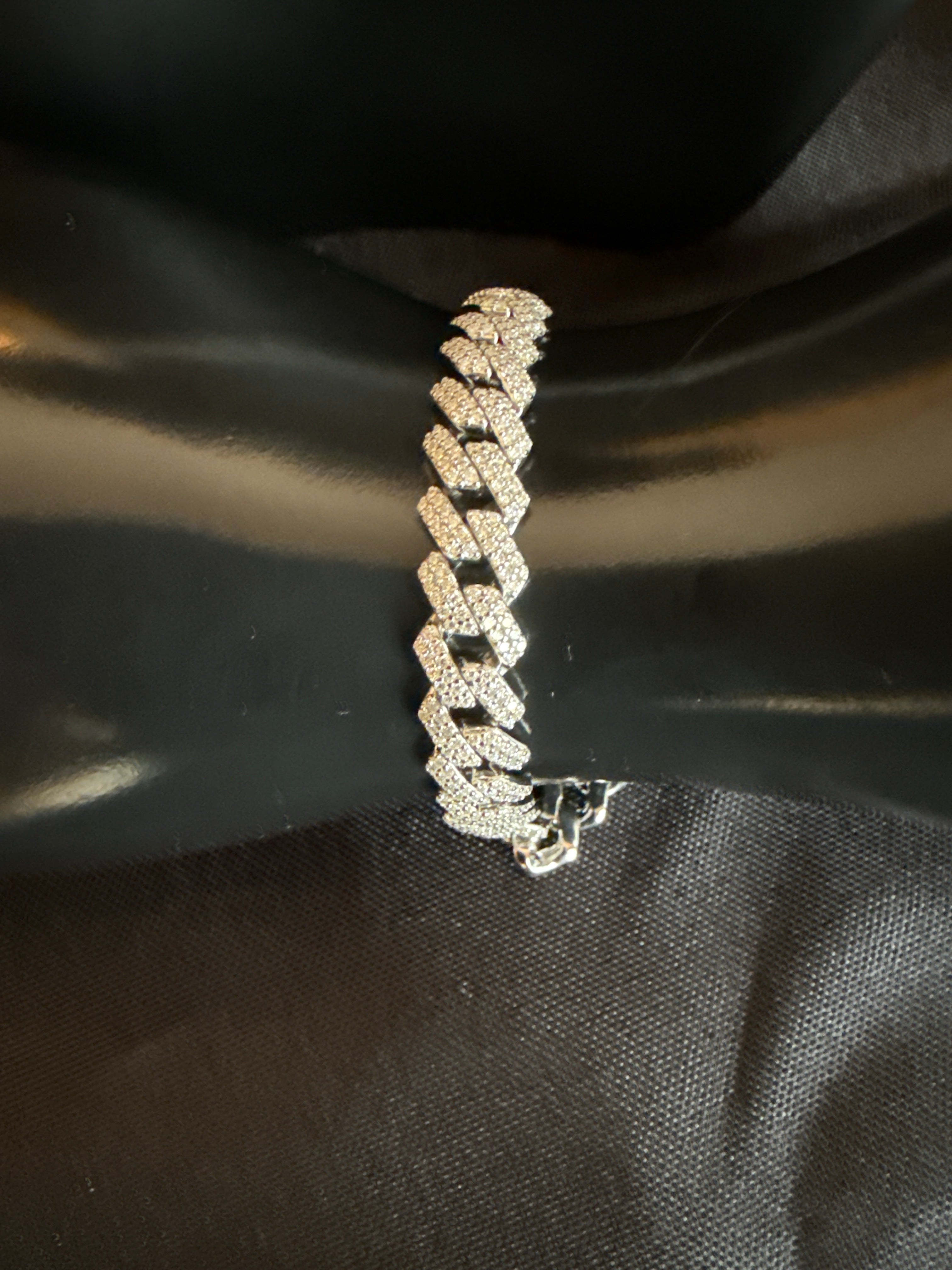 Iced out Monaco chain and bracelet set