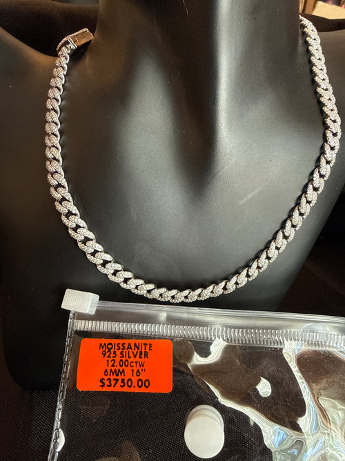 Iced out Monaco chain and bracelet set