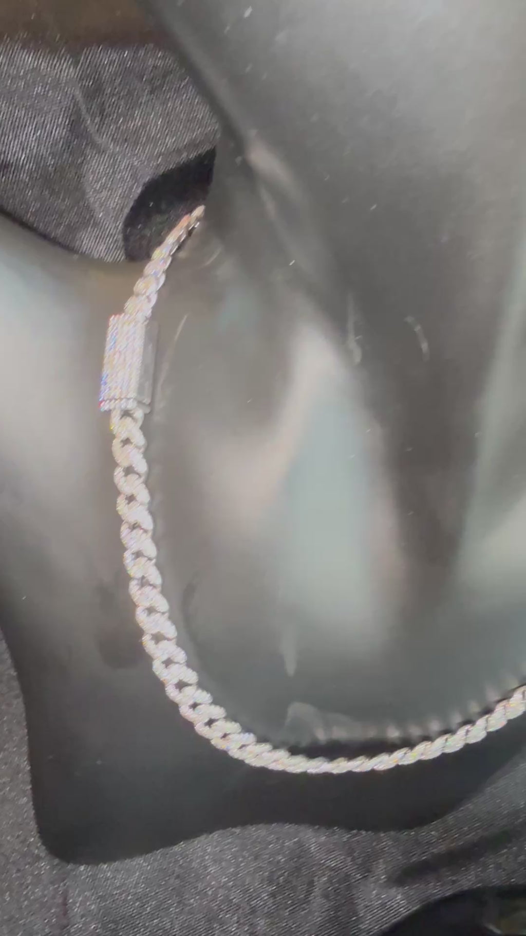 Iced out Monaco chain and bracelet set